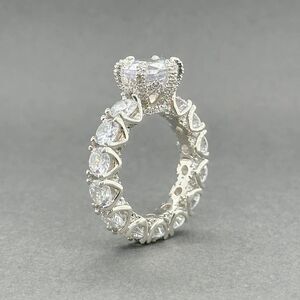Silver Zirconium Eternity Ring-Sparkling Elegance